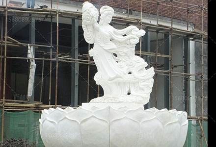 重庆广场天女散花汉白玉雕塑